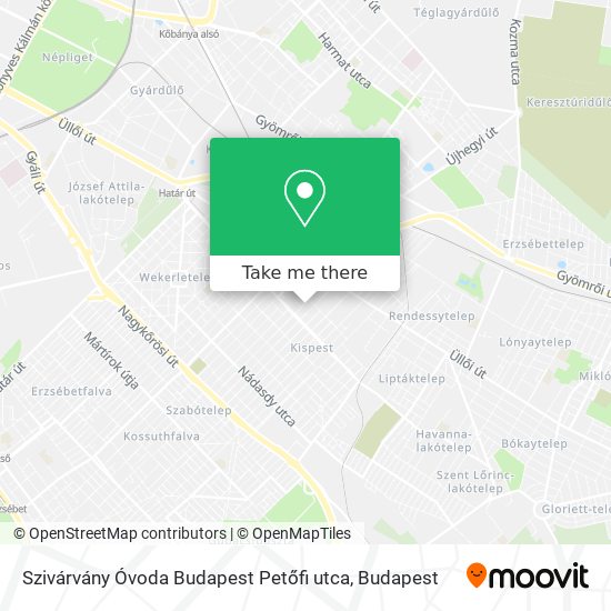 Szivárvány Óvoda Budapest Petőfi utca map