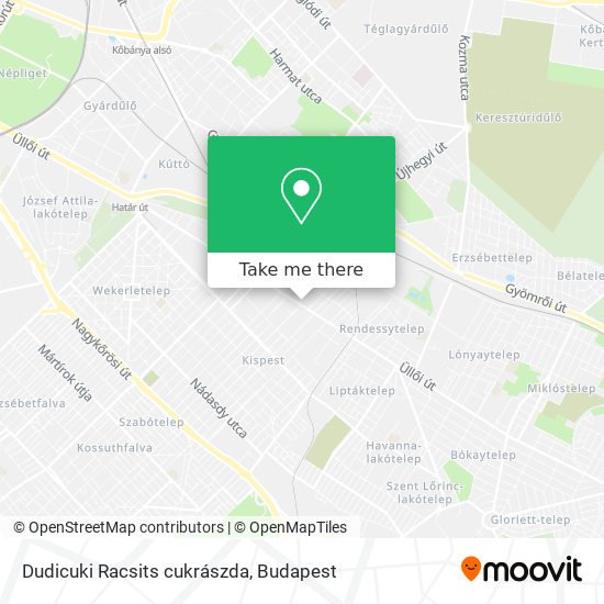 Dudicuki Racsits cukrászda map