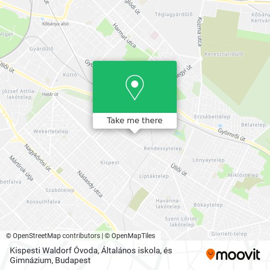 Kispesti Waldorf Óvoda, Általános iskola, és Gimnázium map