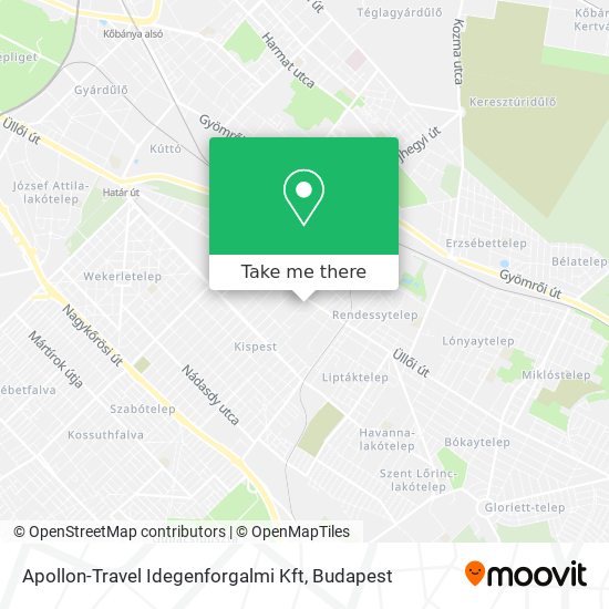 Apollon-Travel Idegenforgalmi Kft map