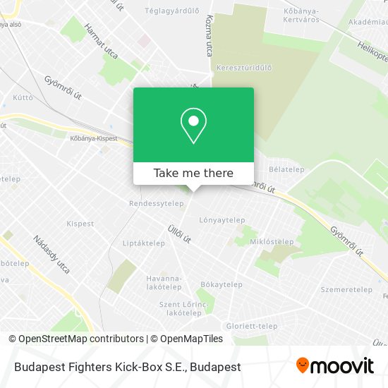 Budapest Fighters Kick-Box S.E. map