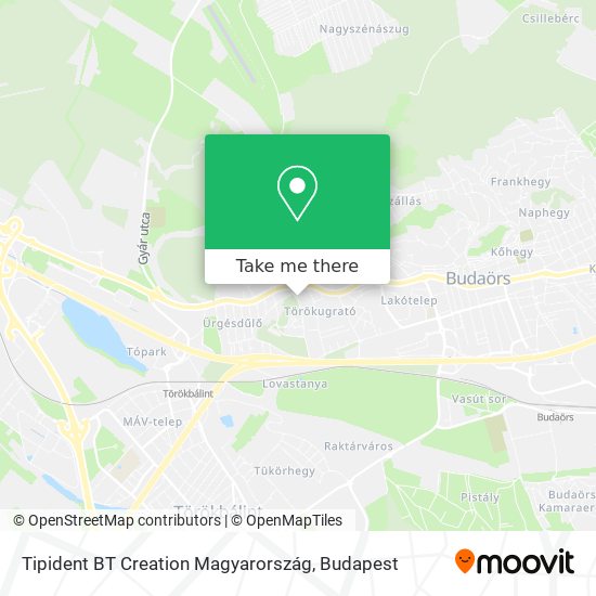 Tipident BT Creation Magyarország map