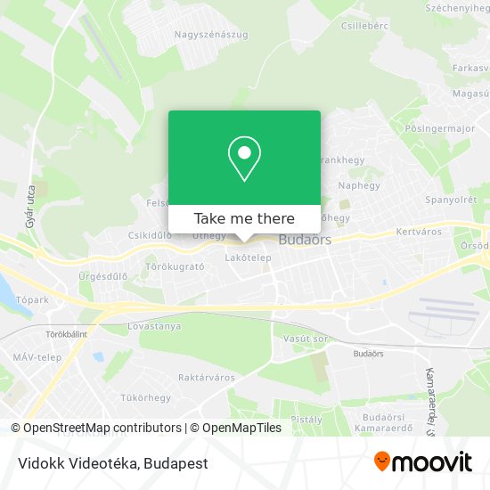 Vidokk Videotéka map