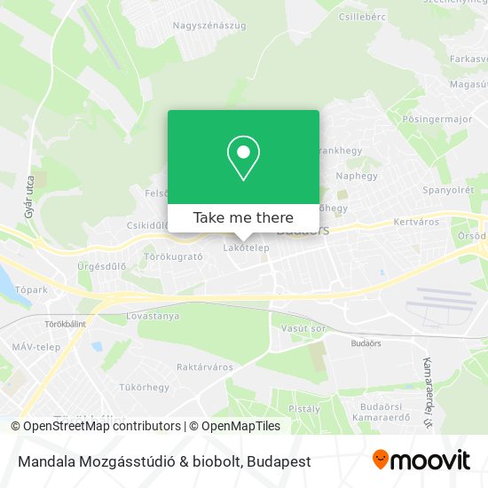 Mandala Mozgásstúdió & biobolt map