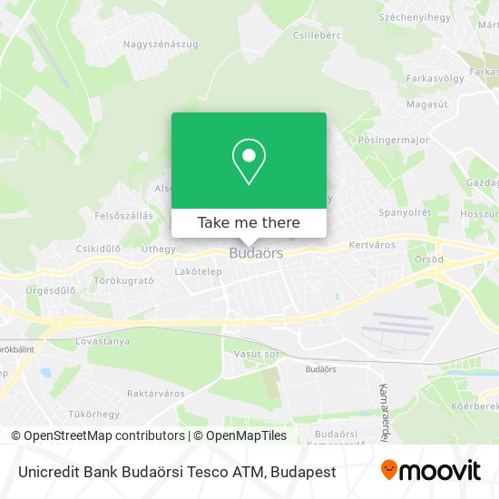 Unicredit Bank Budaörsi Tesco ATM map