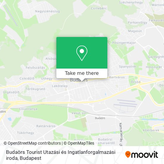 Budaörs Tourist Utazási és Ingatlanforgalmazási iroda map