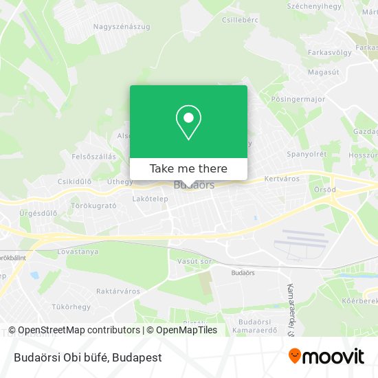 Budaörsi Obi büfé map