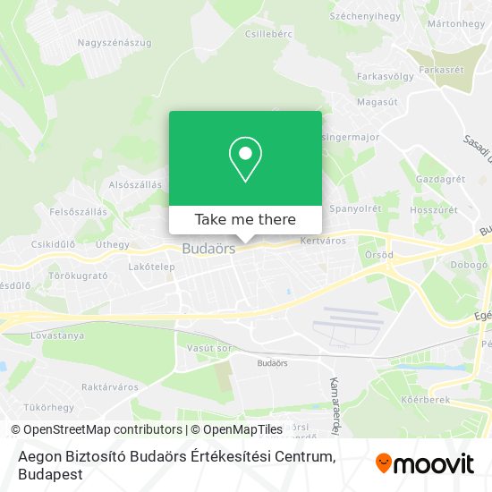 Aegon Biztosító Budaörs Értékesítési Centrum map