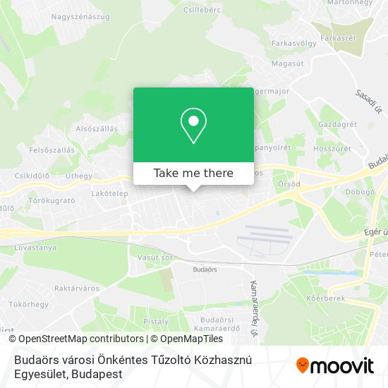 Budaörs városi Önkéntes Tűzoltó Közhasznú Egyesület map
