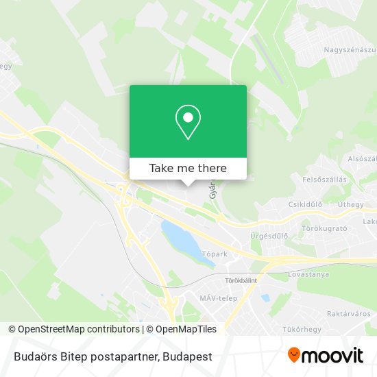 Budaörs Bitep postapartner map