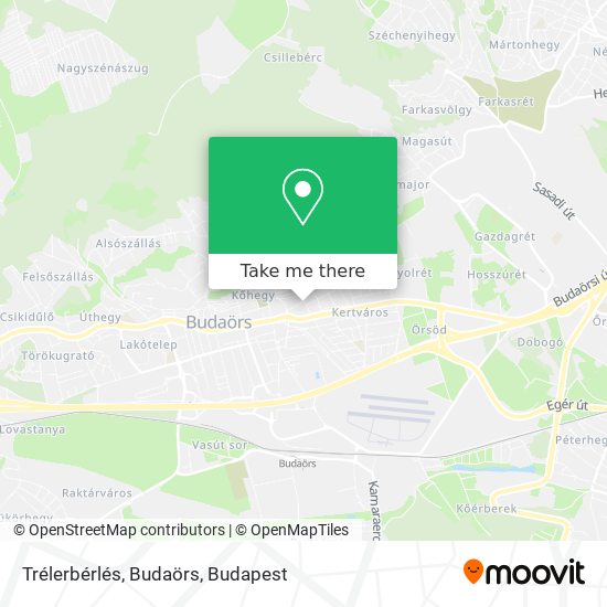 Trélerbérlés, Budaörs map