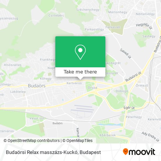Budaörsi Relax masszázs-Kuckó map