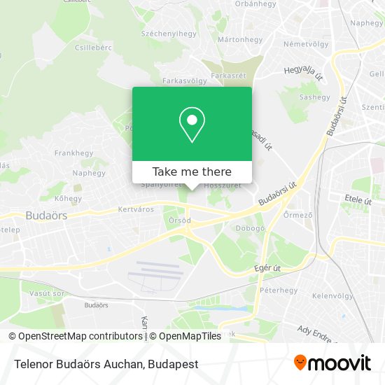 Telenor Budaörs Auchan map