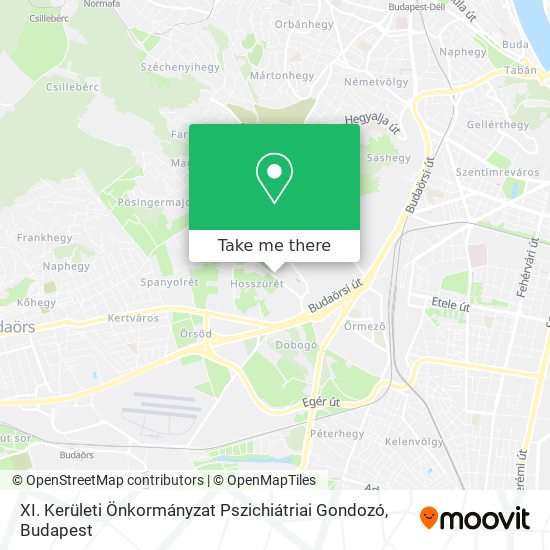 XI. Kerületi Önkormányzat Pszichiátriai Gondozó map