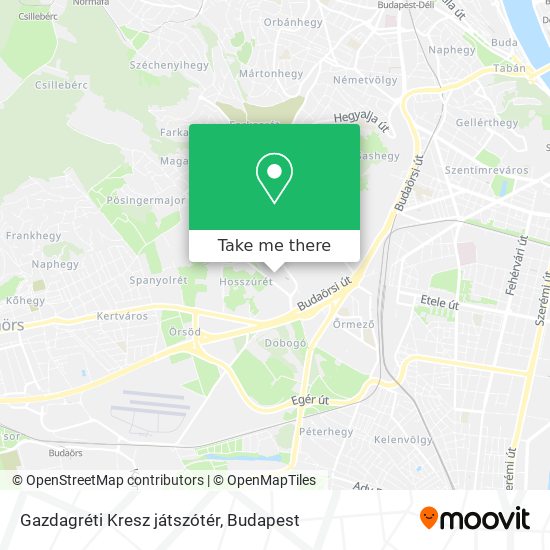 Gazdagréti Kresz játszótér map