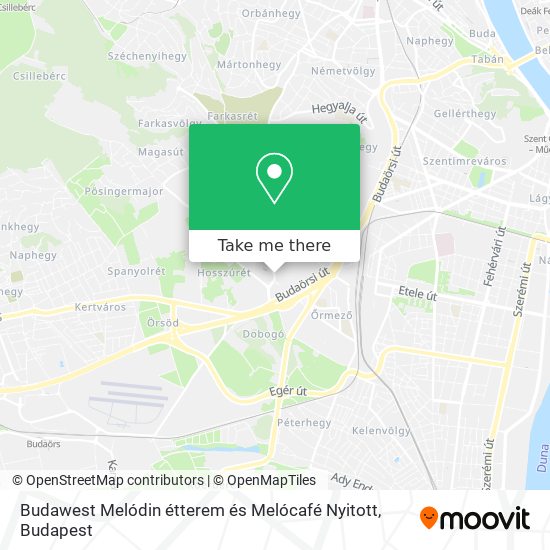 Budawest Melódin étterem és Melócafé Nyitott map
