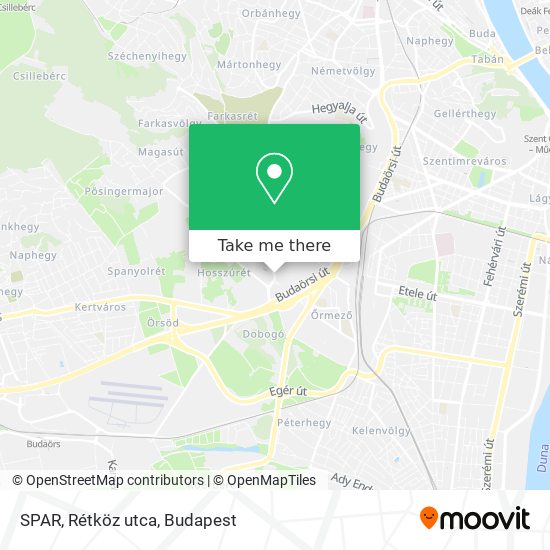 SPAR, Rétköz utca map