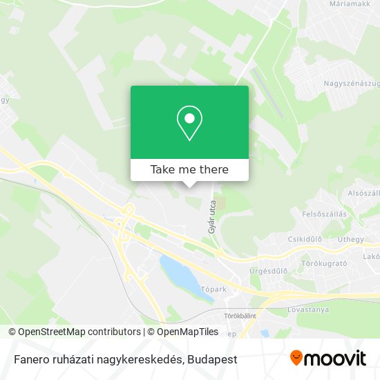 Fanero ruházati nagykereskedés map