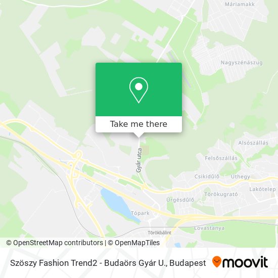 Szöszy Fashion Trend2 - Budaörs Gyár U. map