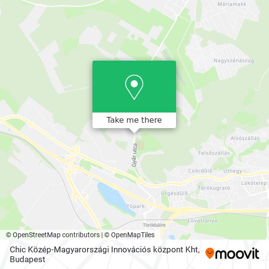 Chic Közép-Magyarországi Innovációs központ Kht map