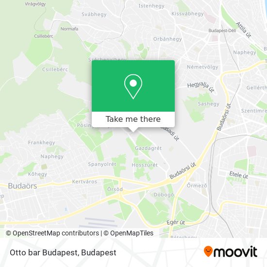 Otto bar Budapest map