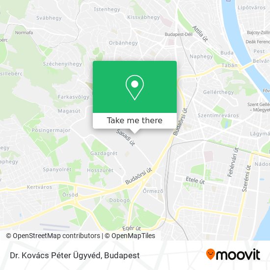 Dr. Kovács Péter Ügyvéd map