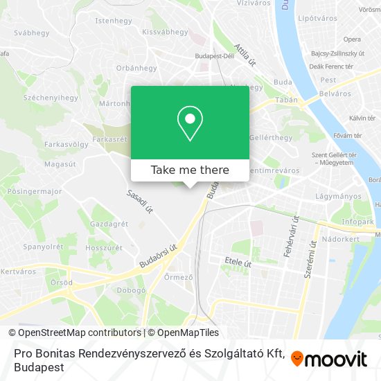 Pro Bonitas Rendezvényszervező és Szolgáltató Kft map