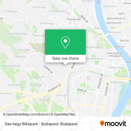Sas-hegy Bikepark - Budapest map