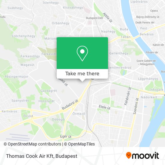 Thomas Cook Air Kft map