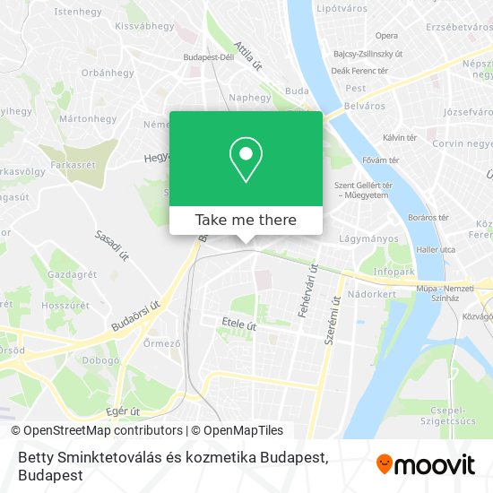 Betty Sminktetoválás és kozmetika Budapest map
