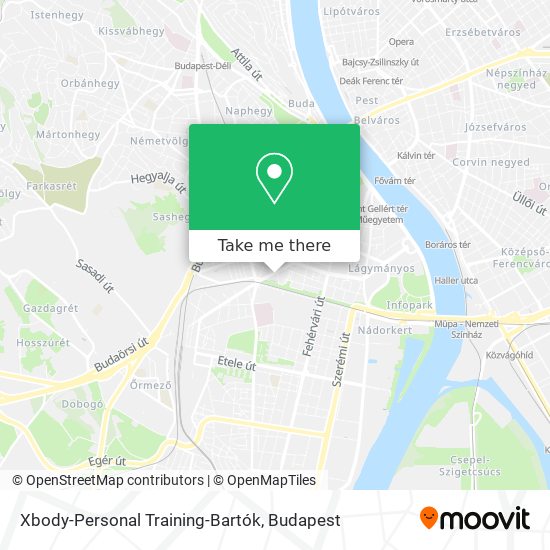 Xbody-Personal Training-Bartók map