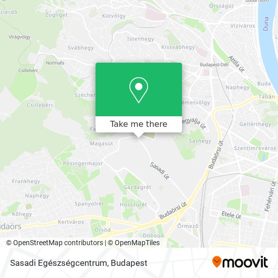 Sasadi Egészségcentrum map