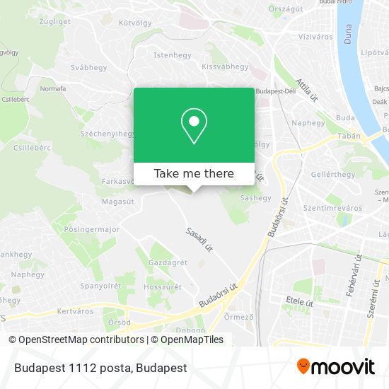Budapest 1112 posta map