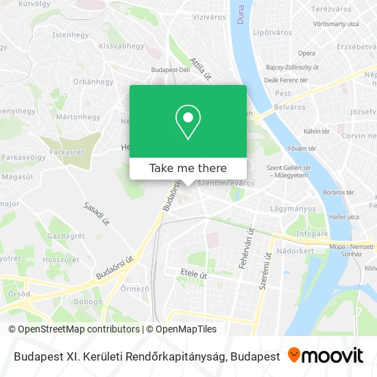 Budapest XI. Kerületi Rendőrkapitányság map