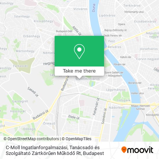 C-Moll Ingatlanforgalmazási, Tanácsadó és Szolgáltató Zártkörűen Működő Rt map