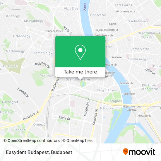 Easydent Budapest map