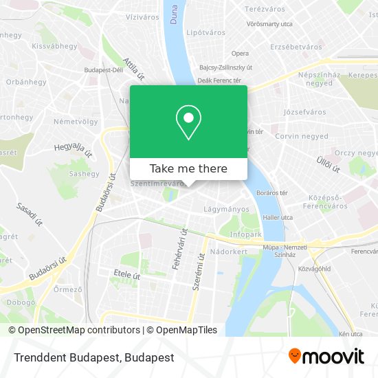 Trenddent Budapest map