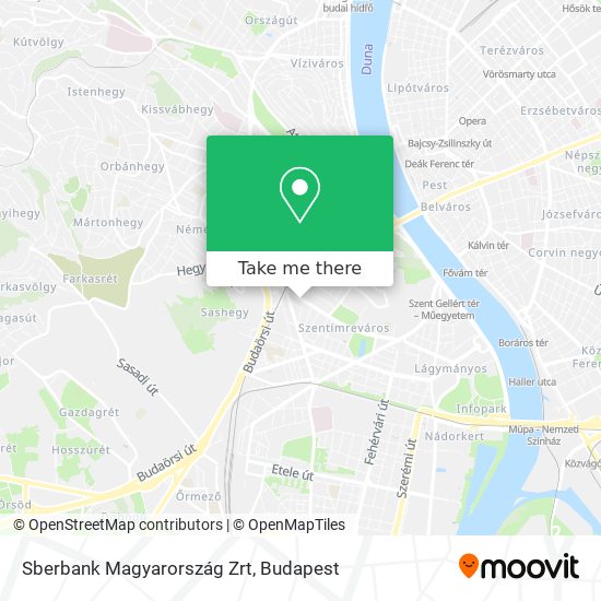 Sberbank Magyarország Zrt map