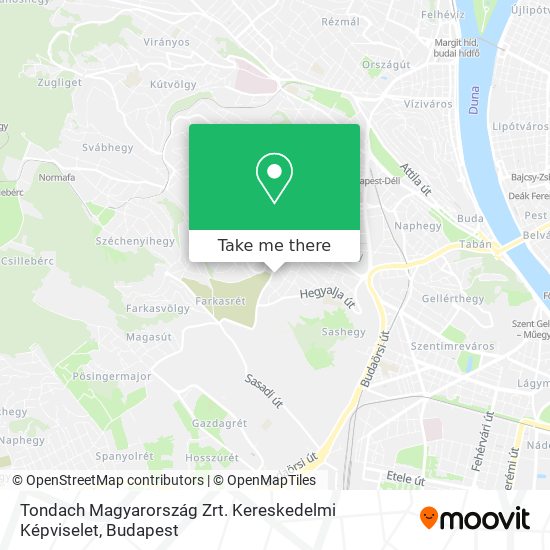 Tondach Magyarország Zrt. Kereskedelmi Képviselet map