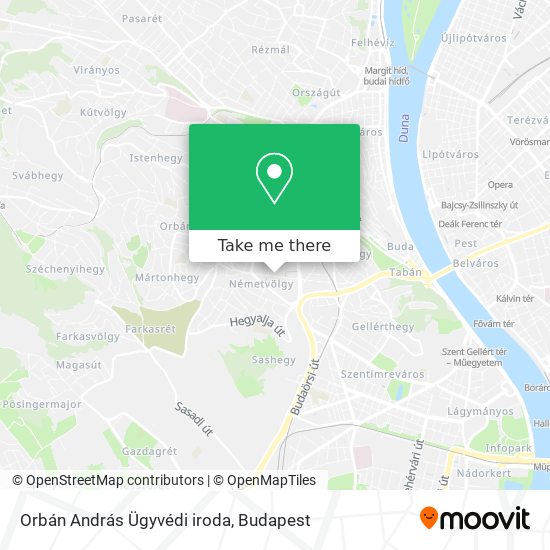 Orbán András Ügyvédi iroda map
