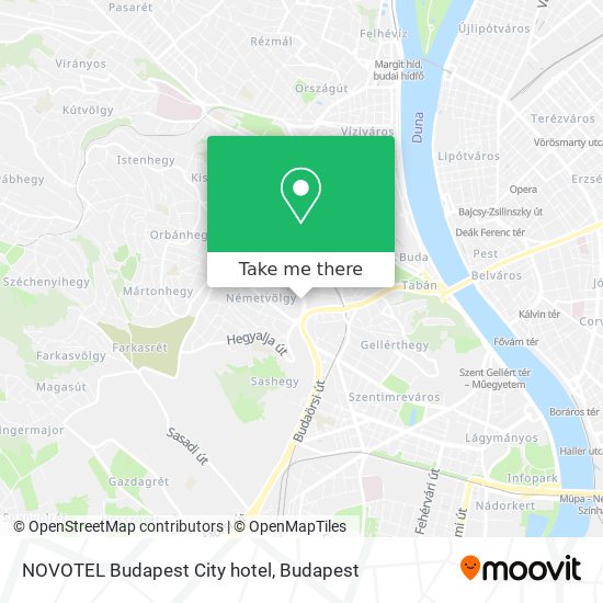 NOVOTEL Budapest City hotel map