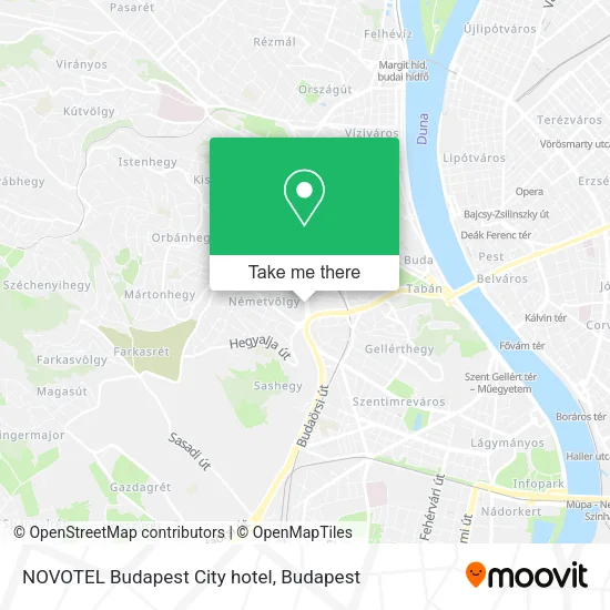 NOVOTEL Budapest City hotel map