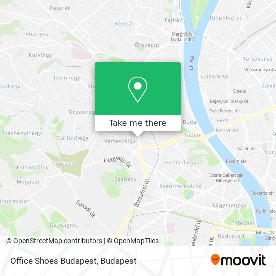 Office Shoes Budapest map