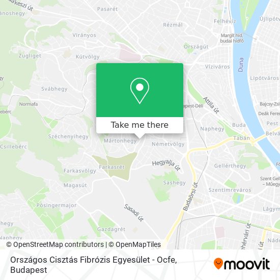 Országos Cisztás Fibrózis Egyesület - Ocfe map