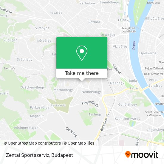 Zentai Sportszerviz map