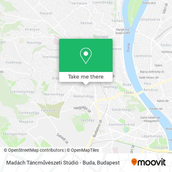 Madách Táncművészeti Stúdió - Buda map