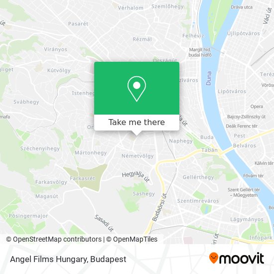 Angel Films Hungary map