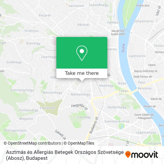 Asztmás és Allergiás Betegek Országos Szövetsége (Abosz) map