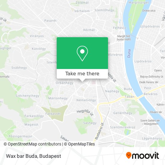 Wax bar Buda map