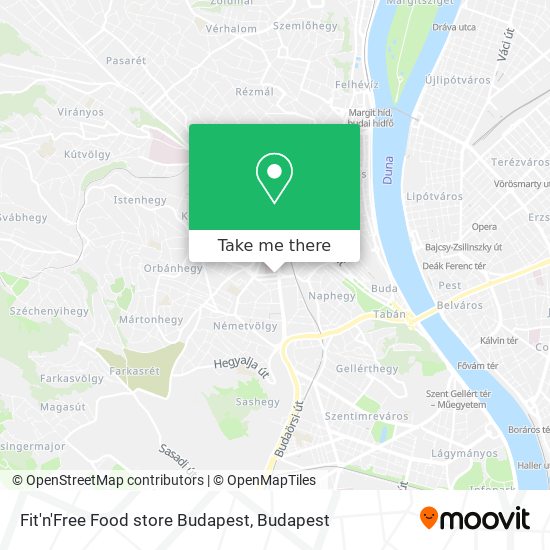 Fit'n'Free Food store Budapest map